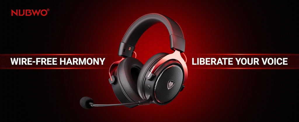 NUBWO Dual Gaming Headset 2.4G DongleUSB Bluetooth 5.3 Technology With Noise Canceling Microphone For PS5 PS4 PC Mobile Switch ﻿