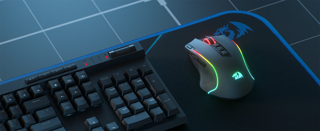 Redragon M612 PRO BT & 2.4RGB Gaming Mouse, 8000 DPI Wired/Wireless Optical Gamer Mice 11 Programmable Buttons & 6 Backlit Modes