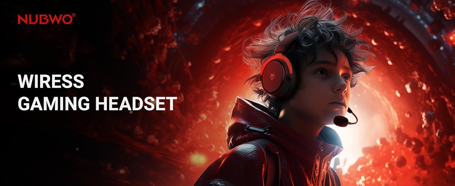 NUBWO Dual Gaming Headset 2.4G DongleUSB Bluetooth 5.3 Technology With Noise Canceling Microphone For PS5 PS4 PC Mobile Switch ﻿