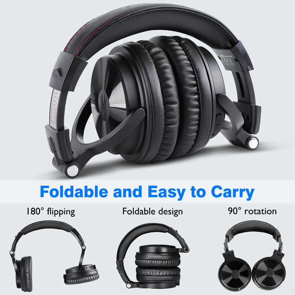 Oneodio Pro-C Wireless Headphones with 50mm Neodymium Drivers 110Hrs Playing Time BT 5.2 Foldable Deep Bass Stereo Headset