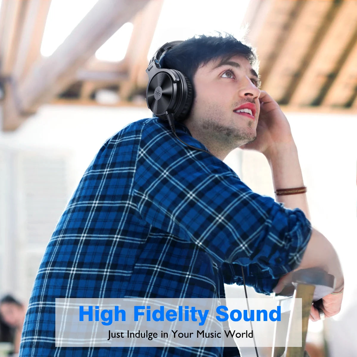 Oneodio Pro-C Wireless Headphones with 50mm Neodymium Drivers 110Hrs Playing Time BT 5.2 Foldable Deep Bass Stereo Headset