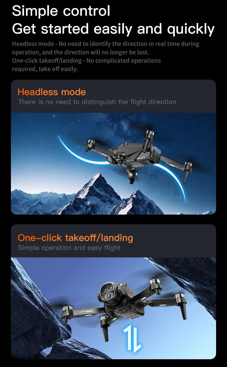 H21 Drone with VR Glasses 4K High-Definition Camera Brushless Motor RC Quadcopter optical flow dron aerial photography aircraft