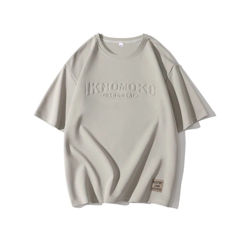 8XL Summer Men's T Shirt 2024 Retro Street Trendy Mens Loose Hip Hop Short Sleeve Casual Print Mens Streetwear Top Tees