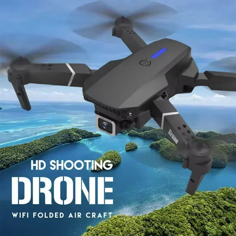 E88 Pro Wifi FPV Drone With 4K HD 1080P Wide Angle Camera Height Hold Foldable RC Quadcopter Helicopter Gift