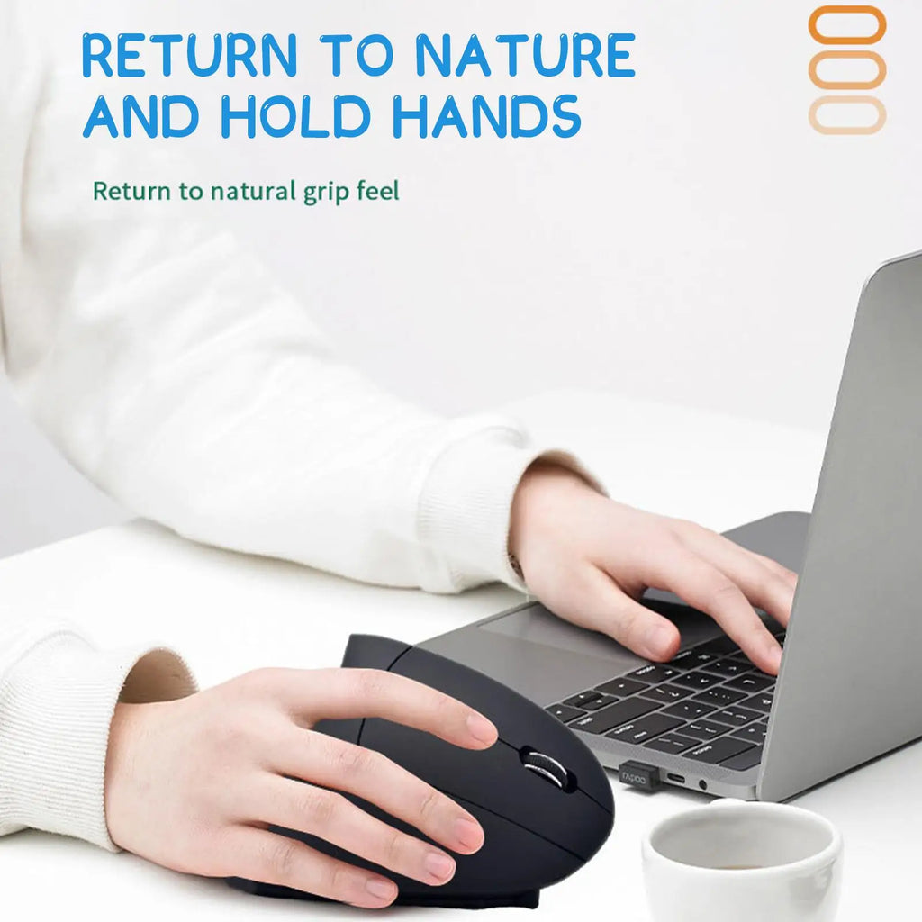 Ergonomic Vertical 2.4G Mute Mouse Wireless Computer Gaming Mice USB Optical DPI Mouse Right Left Hand For Laptop PC Desktop