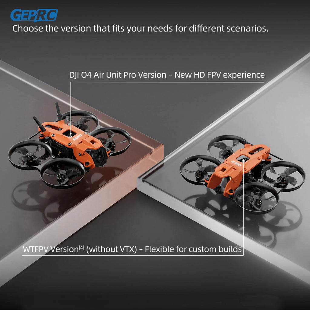 GEPRC DarkStar16 FPV Quadcopter O4 Air Unit PRO /WTFPV 1.6 Inch SPEEDX2 1003 14800KV LiHV 2S 530mAh 1636-4 RC Freestyle Drone