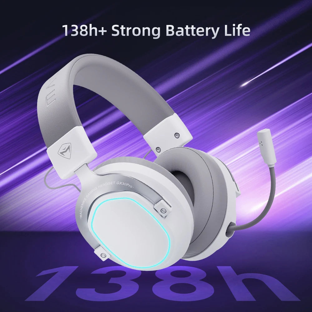MACHENIKE GX30 Series Wireless Bluetooth Headphones 4 Modes 7.1 Surround Setting Bluetooth5.4 Gaming Headset Earphone
