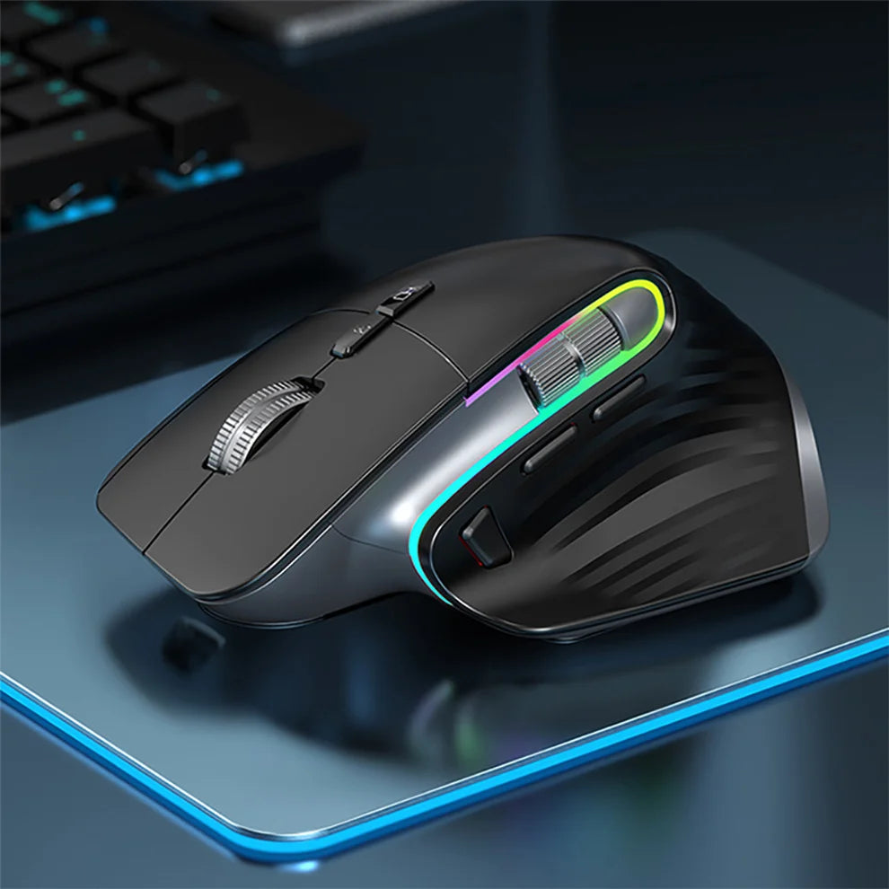 JOMAA 2.4G Wireless Bluetooth Mouse Rechargeable LED RGB Gaming Mouse  for Computer Gamer Office 4000DPI