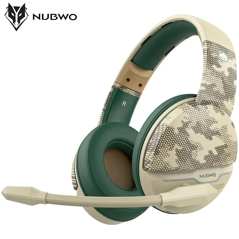 NUBWO Wireless Gaming Headsets Gamer with Dual Microphone for PS5 PS4 PC Mobile Switch 2.4GHz Bluetooth Wireless Headphones