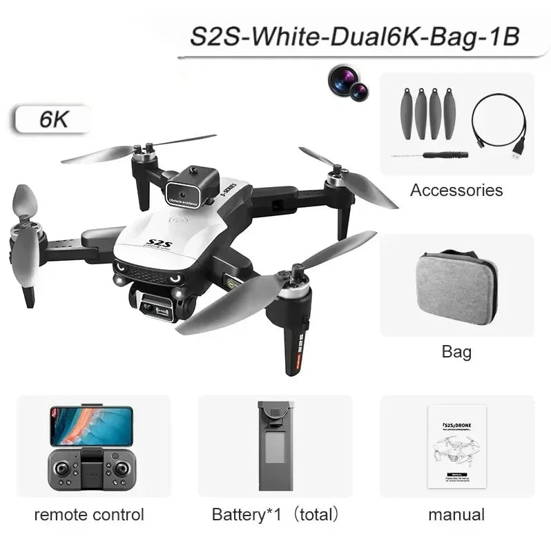 Lenovo S2S Drone 8K 5G GPS HD Aerial Photography Dual-Camera Omnidirectional Obstacle Brushless Avoidance Quadcopter Toys