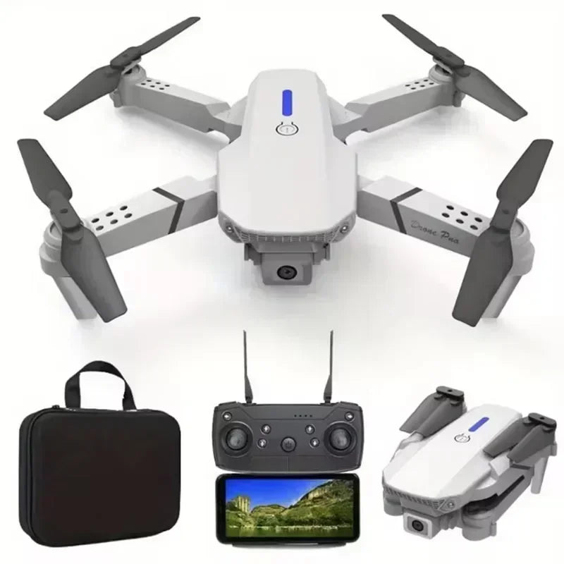 E88 Pro WiFi FPV Drone Wide Angle HD 4K 1080P Camera Height Hold RC Foldable Quadcopter Helicopter Toys Gift New