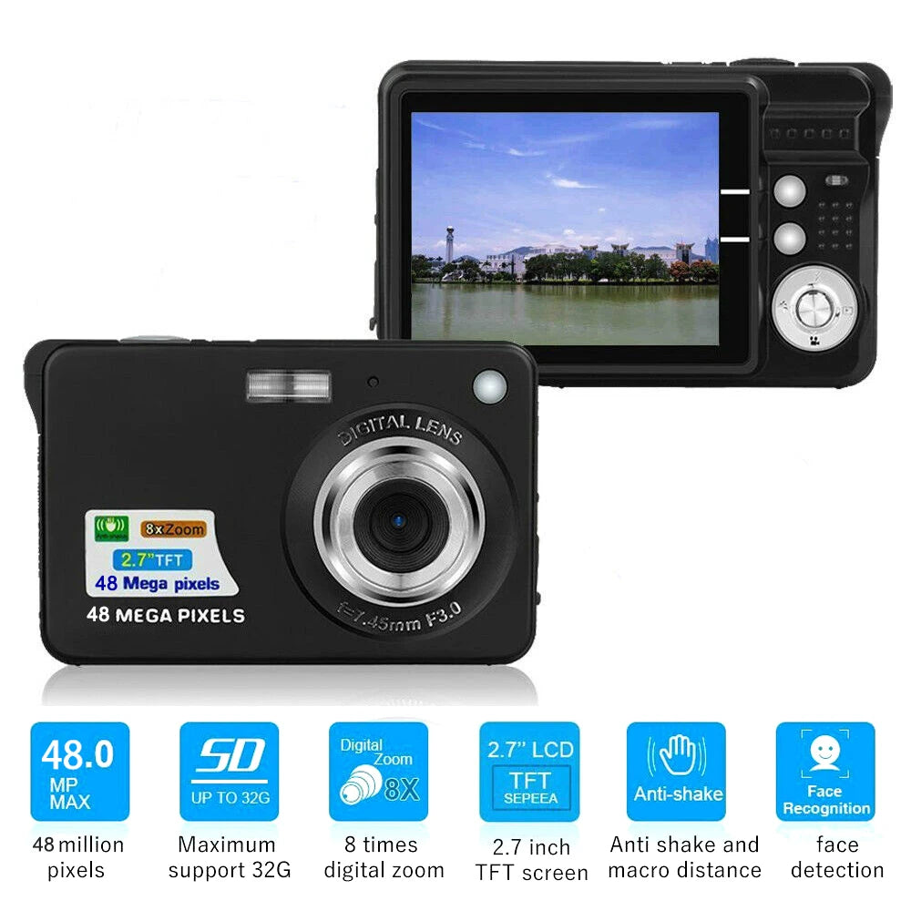 HD Digital Cameras With LCD Screen Child Cameras Outdoor Anti-Shake Instant Photo Camera Rechargeable Photography Camcorder