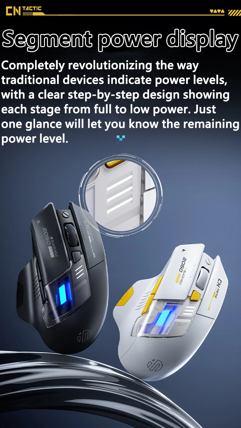 Inphic A9 Explorer Wireless Gaming Mouse 500mA Battery Level Display Ergonomics Bluetooth Office Mouse For PC Laptop