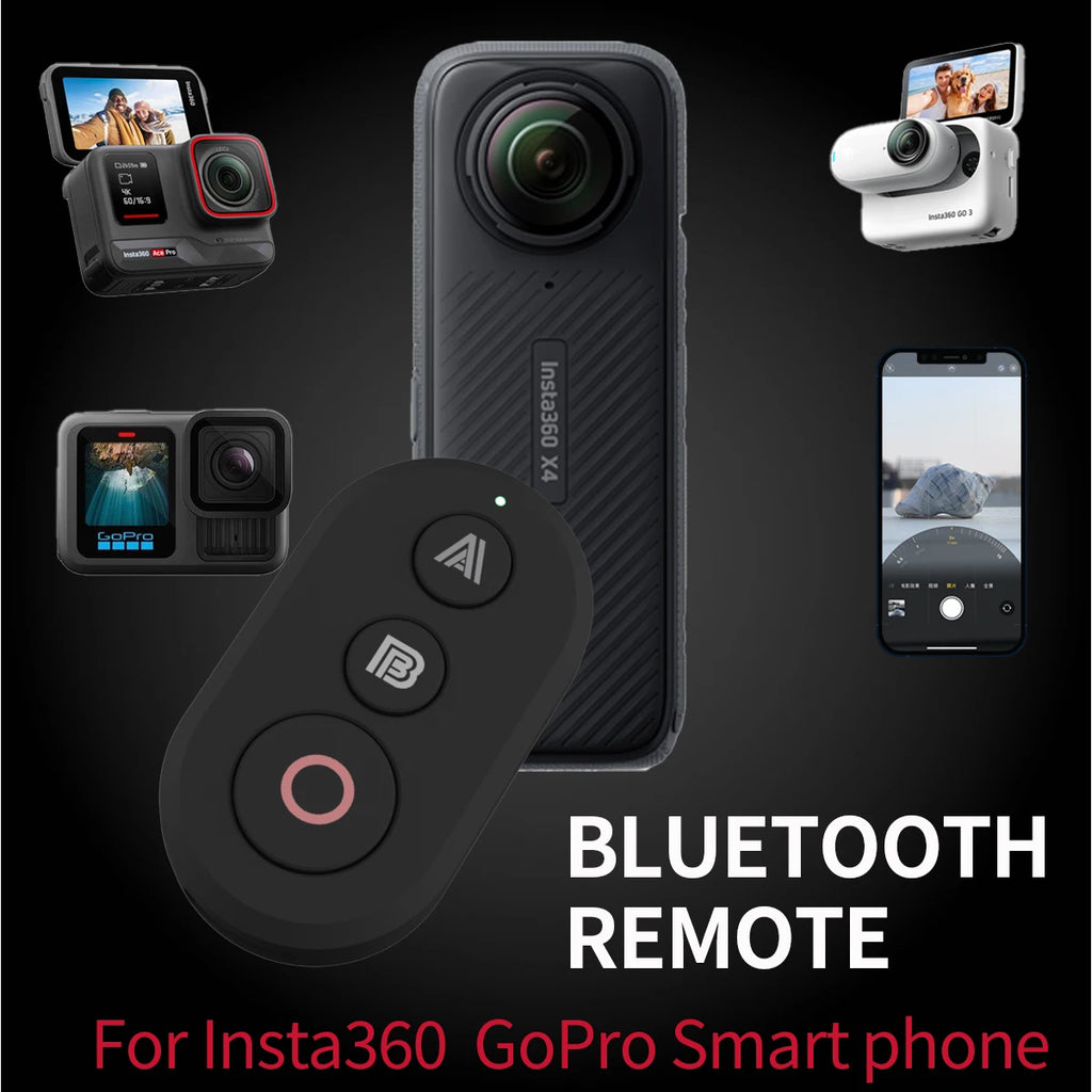 Suitable for Insta360 and GoPro sports cameras Bluetooth remote control 360 X2 X3 X4 X5 GO3 Ace Pro，GoPro9 10 11 12 13