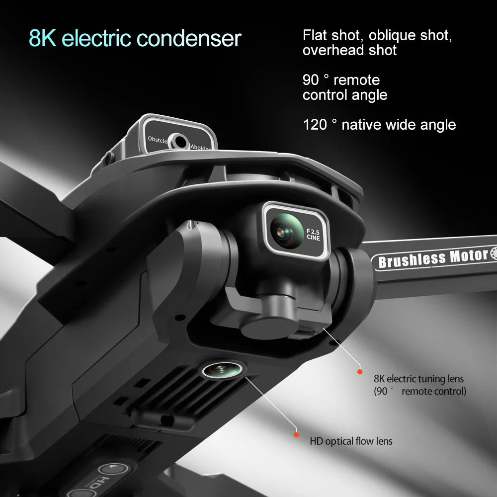 V168 MAX 8K GPS Drone Brushless Anti Drop Four Axis Long-Range Obstacle Avoidance Quadcopter Remote Controlled Aircraft Drone