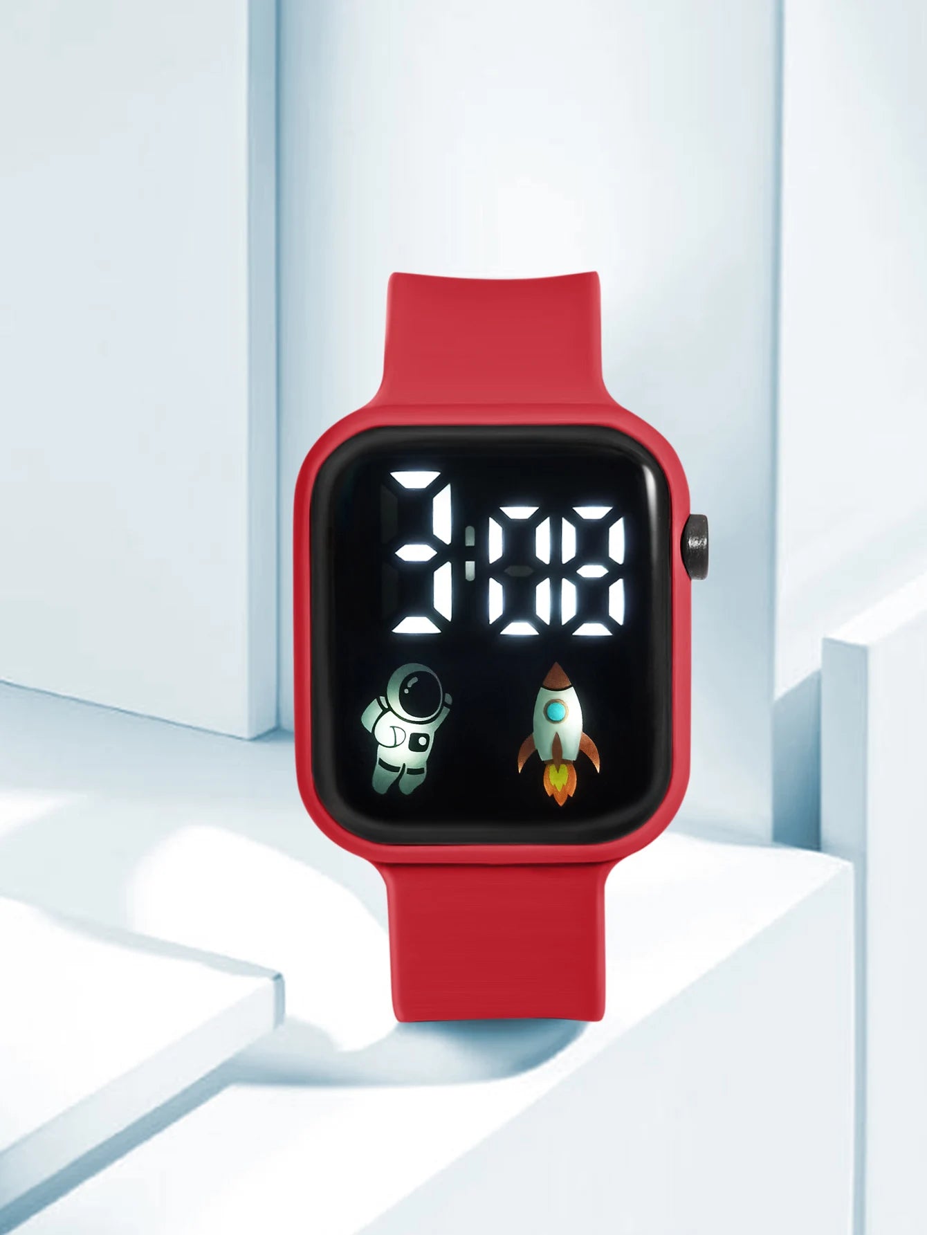 New Student Smart Watch Men's and Women's Astronaut Rocket Touch Screen Sports Electronic Watch Children's Festival Gift