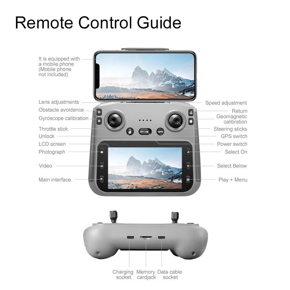 V168 MAX 8K GPS Drone Brushless Anti Drop Four Axis Long-Range Obstacle Avoidance Quadcopter Remote Controlled Aircraft Drone