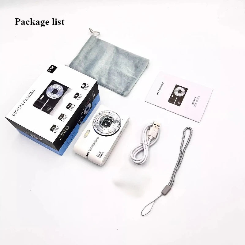 Digital Cameras1080P Camera 44MP Camera Portable Compact Camera with 2.4 Inch LCD Screen16x Digital Zoom, 32G Micro Memory Card