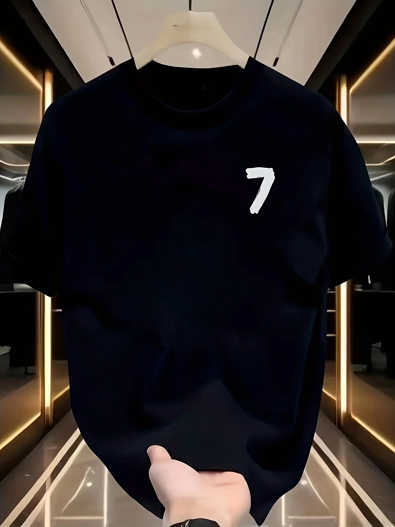 Men's summer 100% pure cotton fashionable casual sports loose fashion pattern printed round neck short sleeved T-shirt top