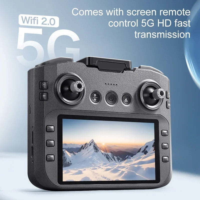 Xiaomi A14Pro Max Drone 8K HD Three Camera GPS Brushless Optical Flow Obstacle Avoidance 4.5-inch large screen UAV RC 18000M