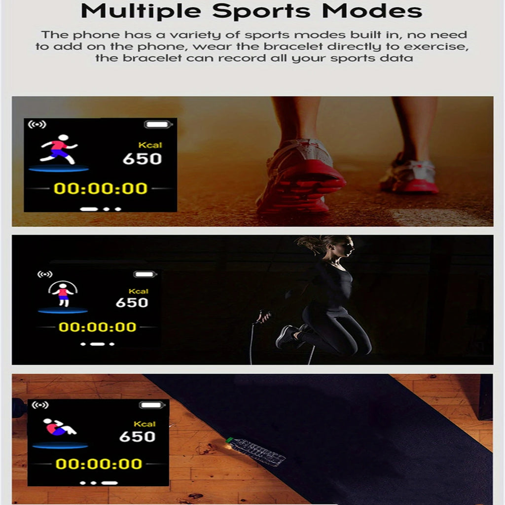 Smart Watch Sport Wristband Fitness Monitoring Track Heart Rate Call and Message Remind Men Smartwatch Woman 116 Plus Clock D13