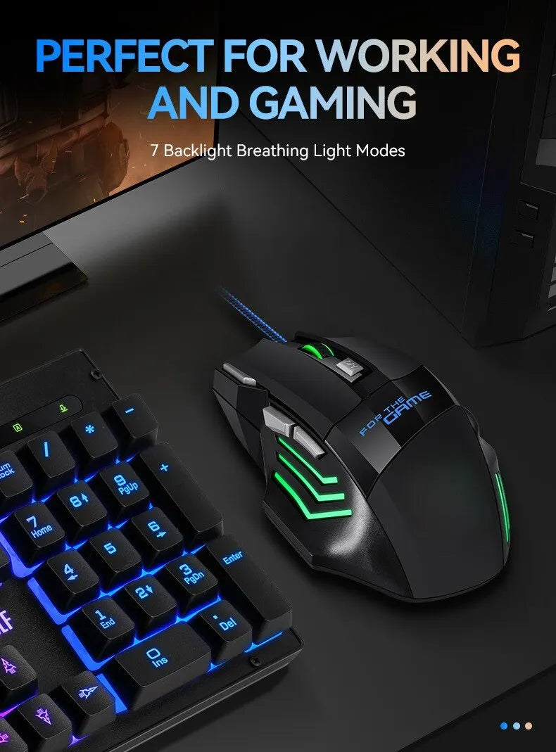 1 PC ITLY New Hyperspeed USB Gaming Mouse RGB Backlit Ergonomic Game Mice 7D Esports Wired Mouse for Laptop PC Gamer