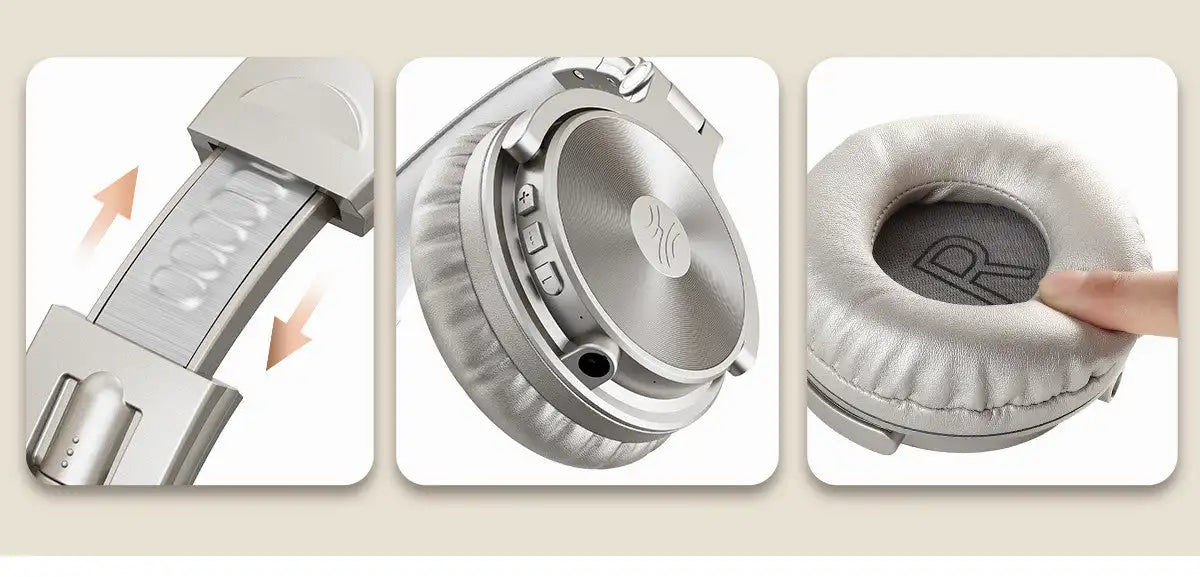 Oneodio Pro-C Wireless Headphones with 50mm Neodymium Drivers 110Hrs Playing Time BT 5.2 Foldable Deep Bass Stereo Headset