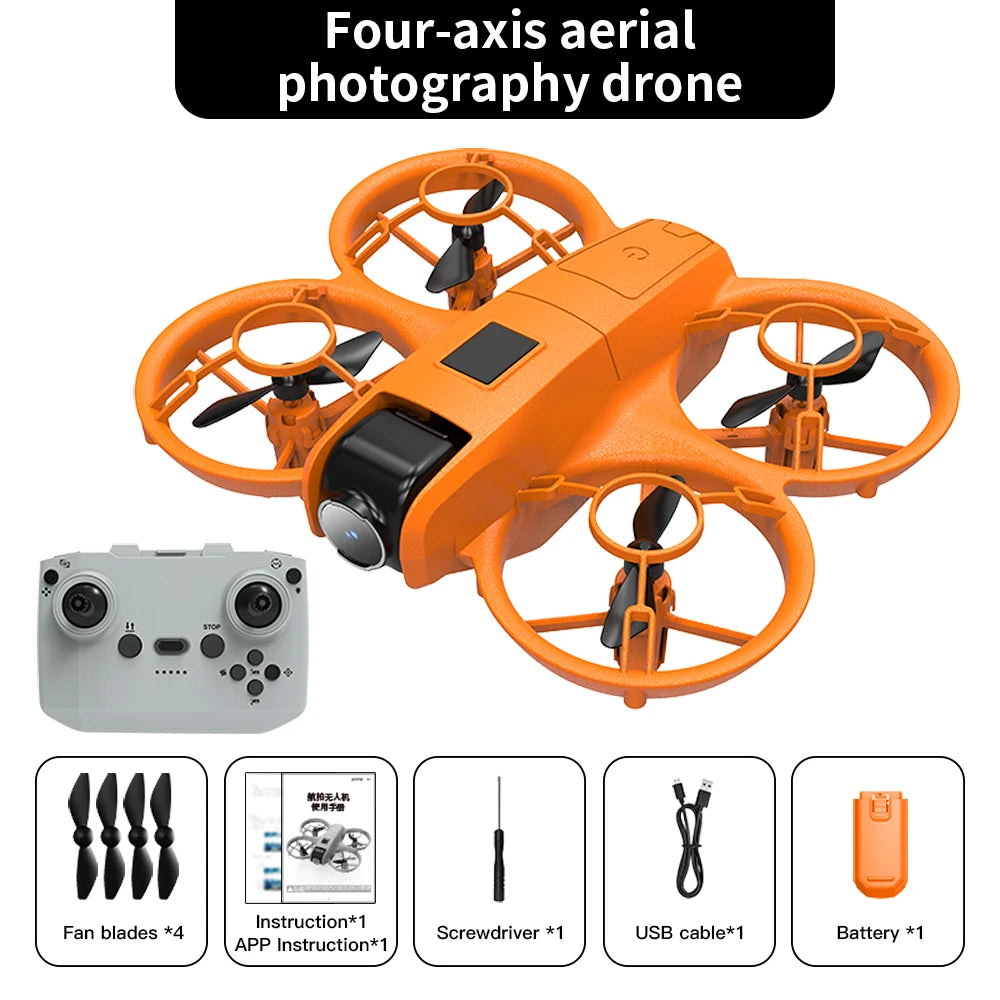 V2 Mini RC Drone 8K Professinal Wide Electric adjustment 180° HD Camera Foldable Intelligent Obstacle Avoidance Brushless Drone