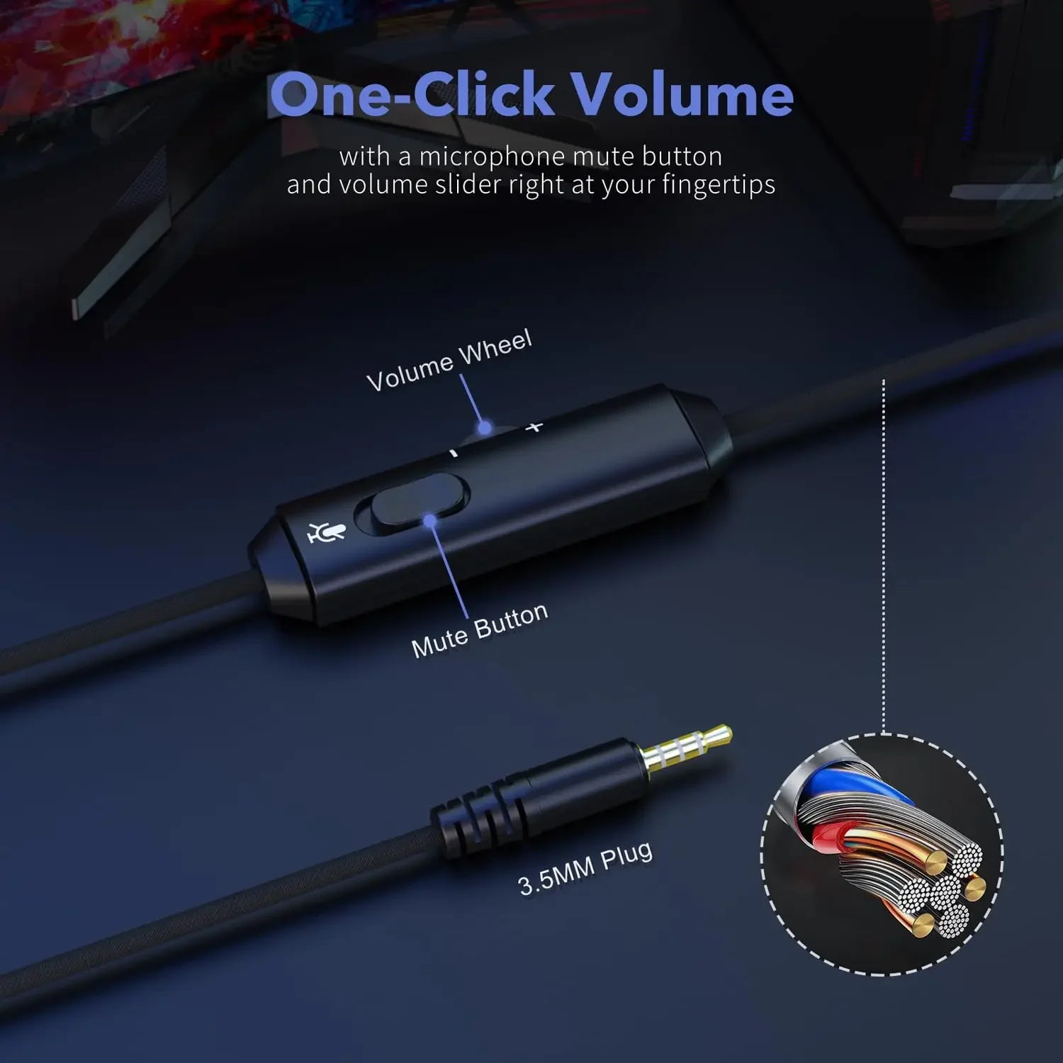 NUBWO N16 Gaming Headset Noise Canceling Mic,Stereo Sound Wired Headphone for PS5, PS4, Xbox One, Switch, PC,Gamer Headset