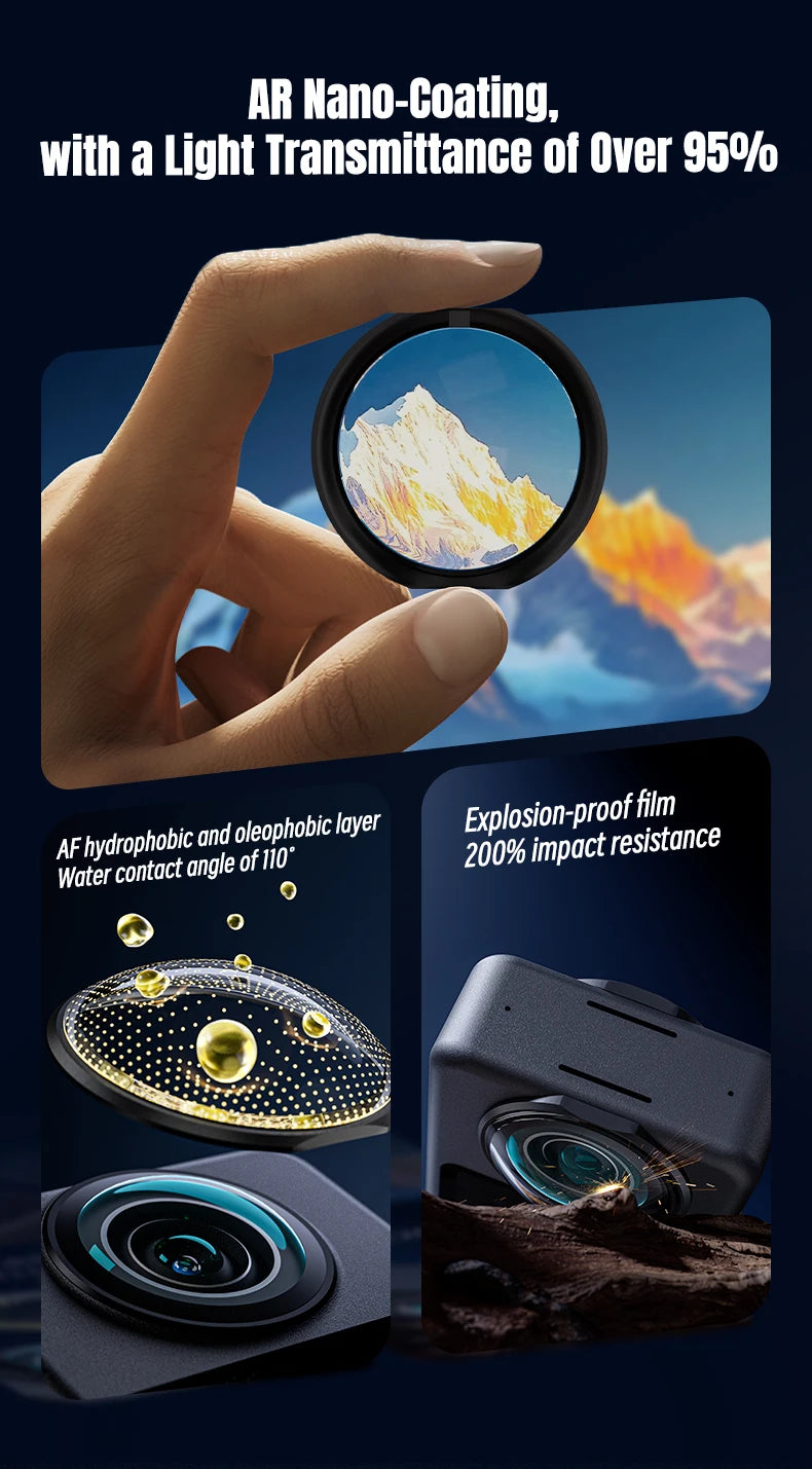 Lens Guards for DJI Osmo 360, PC Lens Protector Cover Lens Cap - Dust - Proof and Scratch - Resistant Camera Accessories