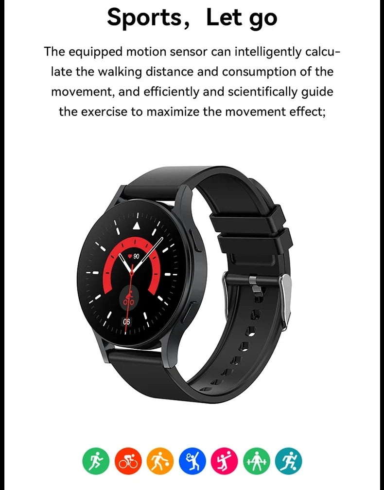 LAXASFIT 2025 Smart Sport Watch BT Talk Message Reminder Heart Rate Detection Multi Sport Mode Smart Watch For IOS/Android