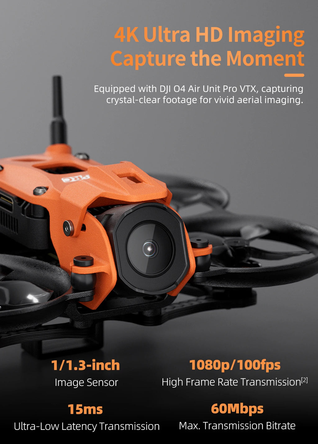 GEPRC DarkStar16 FPV Quadcopter O4 Air Unit PRO /WTFPV 1.6 Inch SPEEDX2 1003 14800KV LiHV 2S 530mAh 1636-4 RC Freestyle Drone
