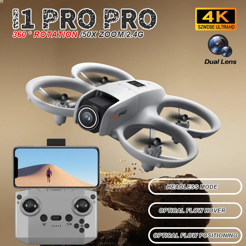 NEW Original I1 PRO Drone 4K Professional HD Aerial Photography Remote Control Aircraft HD Dual Camera  Quadcopter Toys