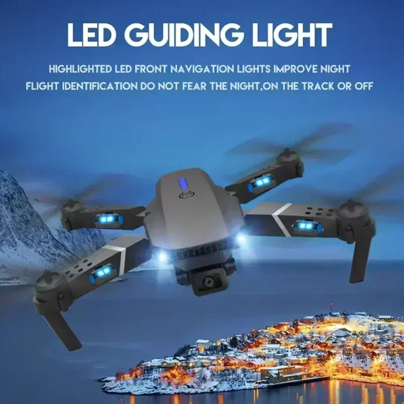 E88 Pro WiFi FPV Drone Wide Angle HD 4K 1080P Camera Height Hold RC Foldable Quadcopter Helicopter Toys Gift New