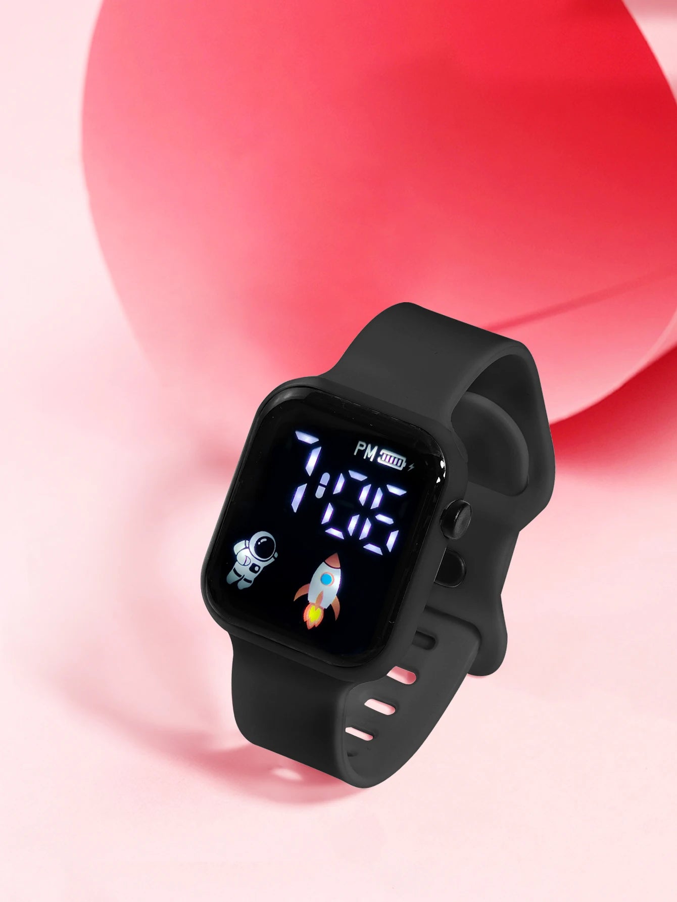 New Student Smart Watch Men's and Women's Astronaut Rocket Touch Screen Sports Electronic Watch Children's Festival Gift