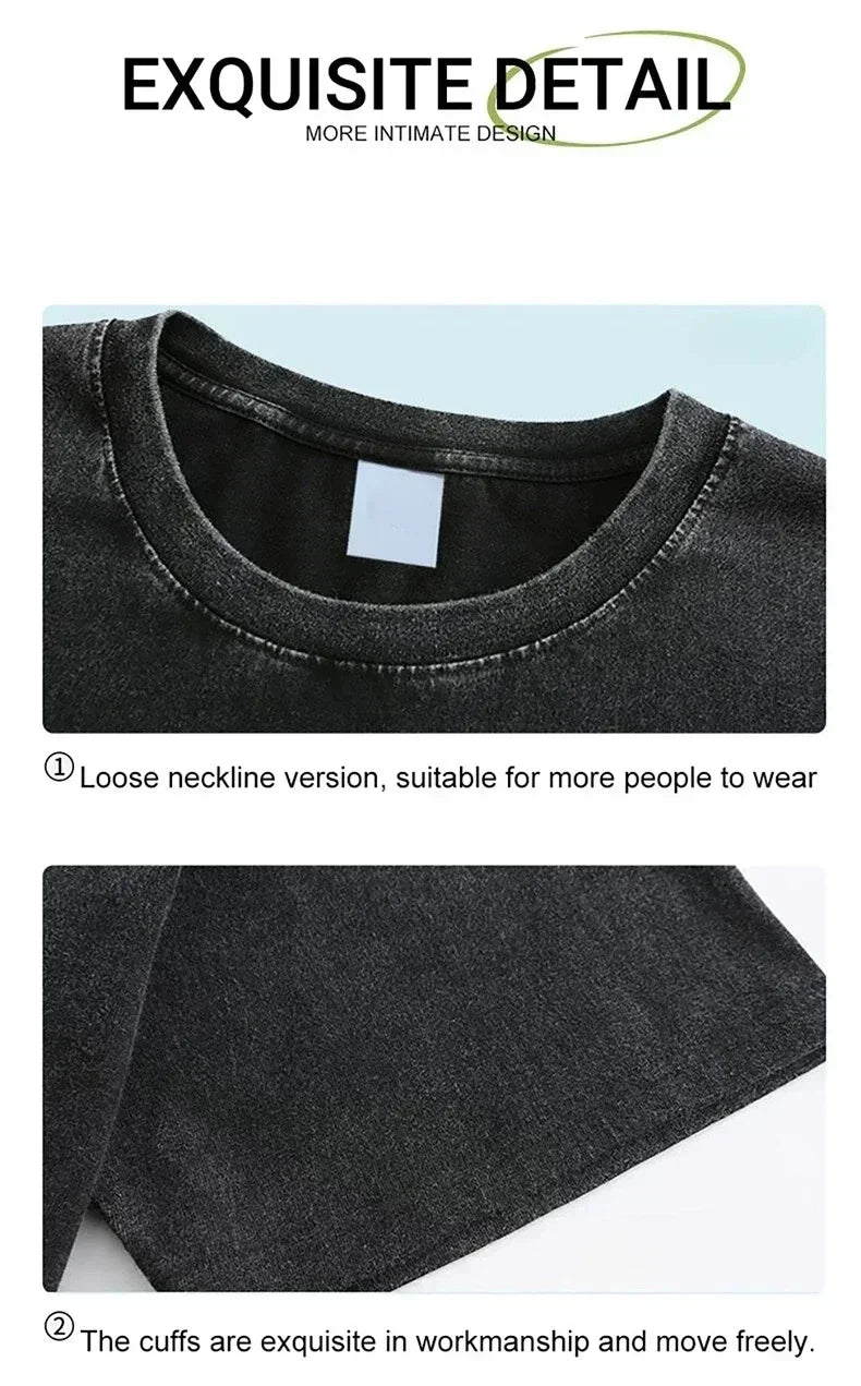 Washed T Shirts Lady Gaga Mayhem Hip Hop Retro Vintage High Street Streetwear Short Sleeve Print Tees Men's Women Tops Harajuku