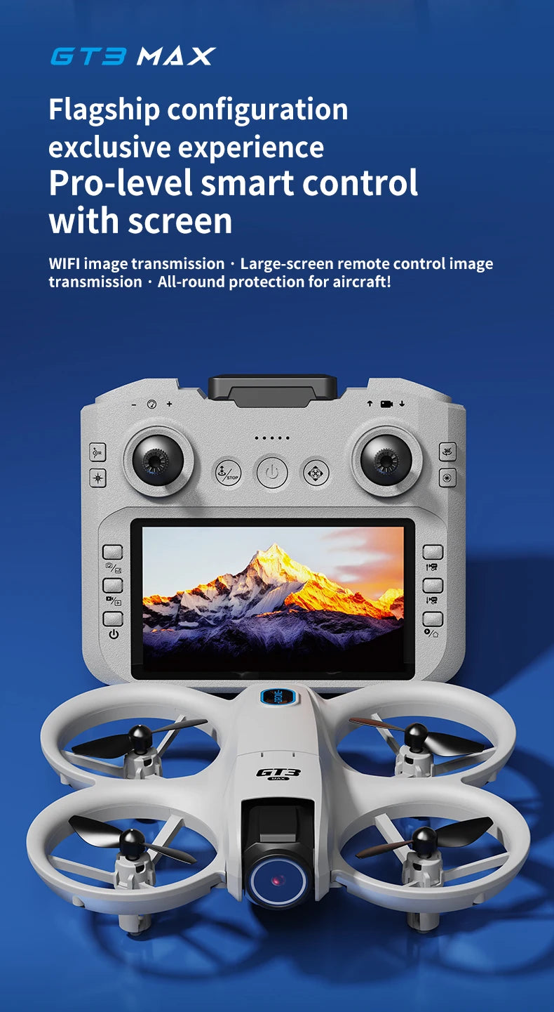2025New GT3 MAX Drone 8K HD 4.3" Remote Control Headless Mode Helicopter 360° Flip Quadcopter Toys Mini Drone Fors Kid Toy Gifts