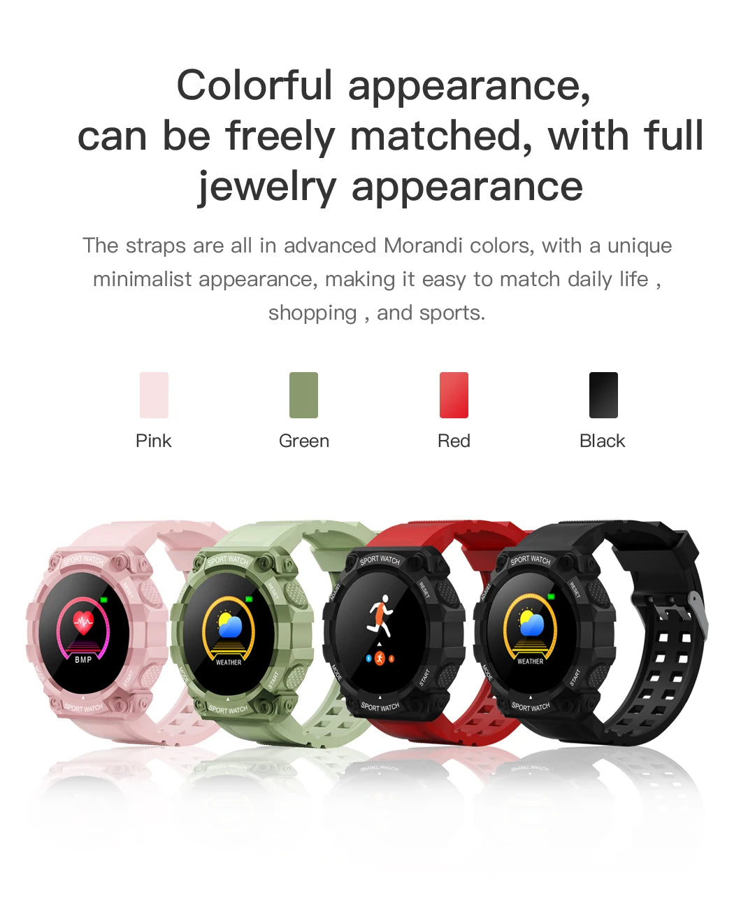 New Smart watch Men Women Heart Rate Blood Pressure Monitoring Bluetooth Smartwatch Fitness Tracker Watch Sport For Android Ios