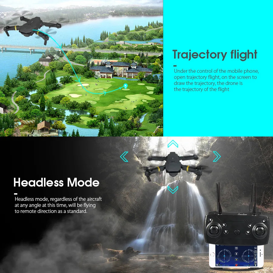 E88/E58  4K High-definition Drone Aerial Photography RC Aircraft Intelligent Fixed Height Four Axis Aircraft Children's Boy Toys