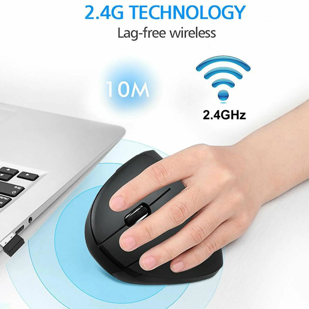 Ergonomic Vertical 2.4G Mute Mouse Wireless Computer Gaming Mice USB Optical DPI Mouse Right Left Hand For Laptop PC Desktop