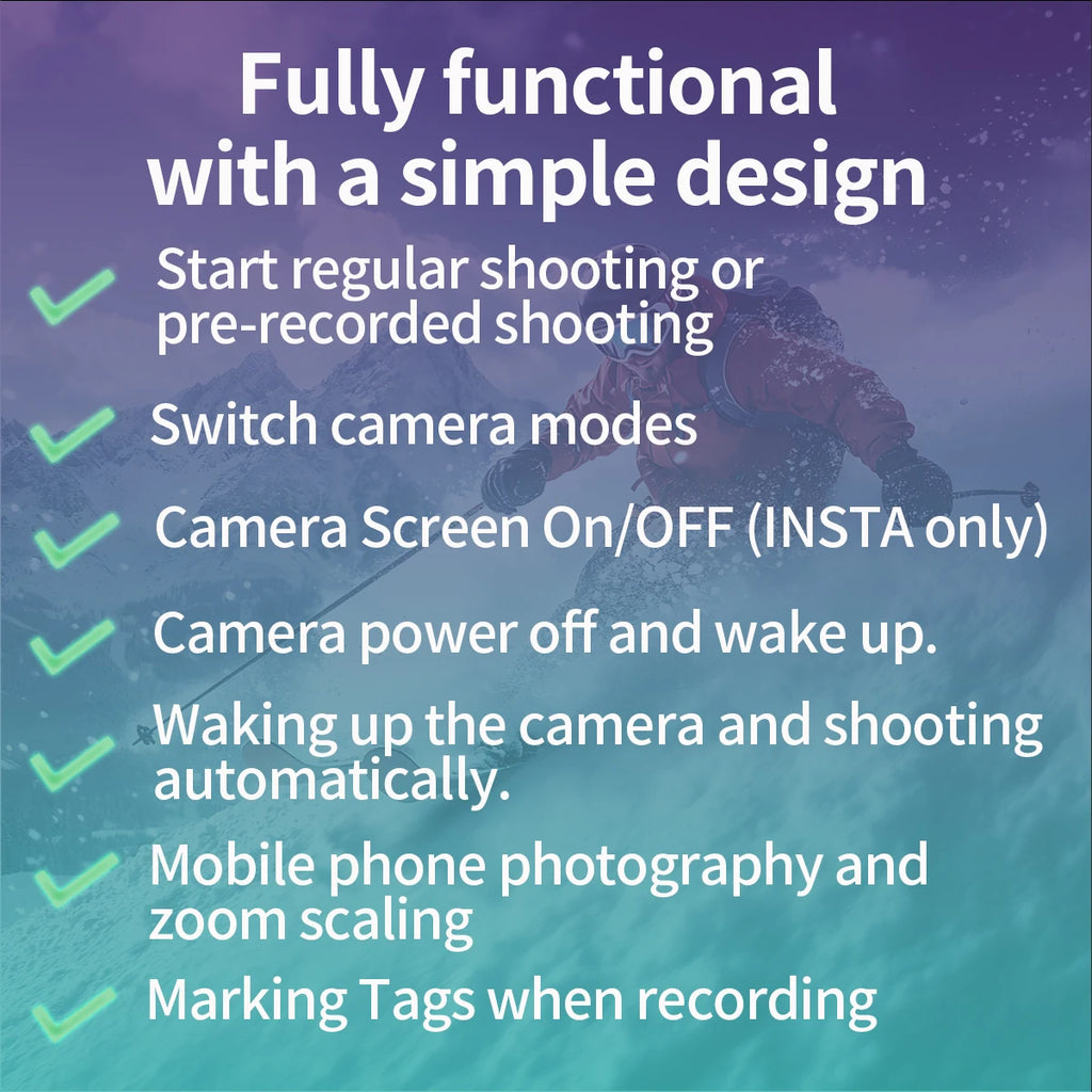 Suitable for Insta360 and GoPro sports cameras Bluetooth remote control 360 X2 X3 X4 X5 GO3 Ace Pro，GoPro9 10 11 12 13