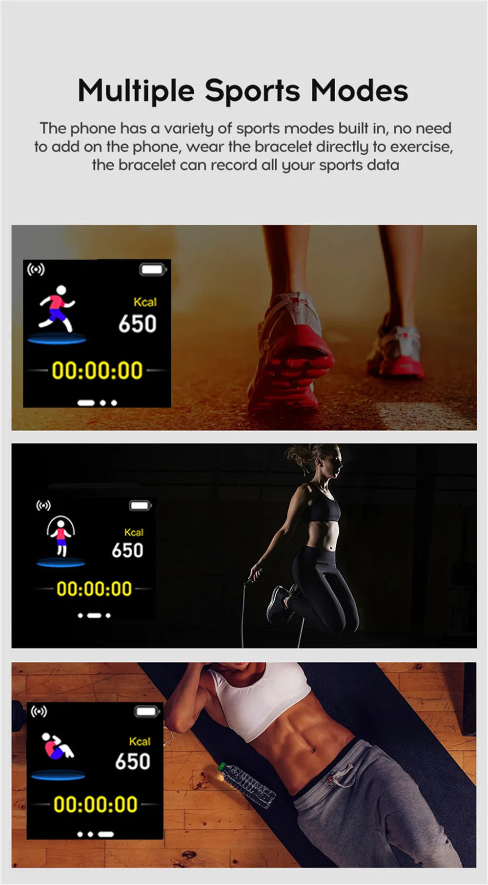 Smart Watch Sport Wristband Fitness Monitoring Track Heart Rate Call and Message Remind Men Smartwatch Woman 116 Plus Clock D13