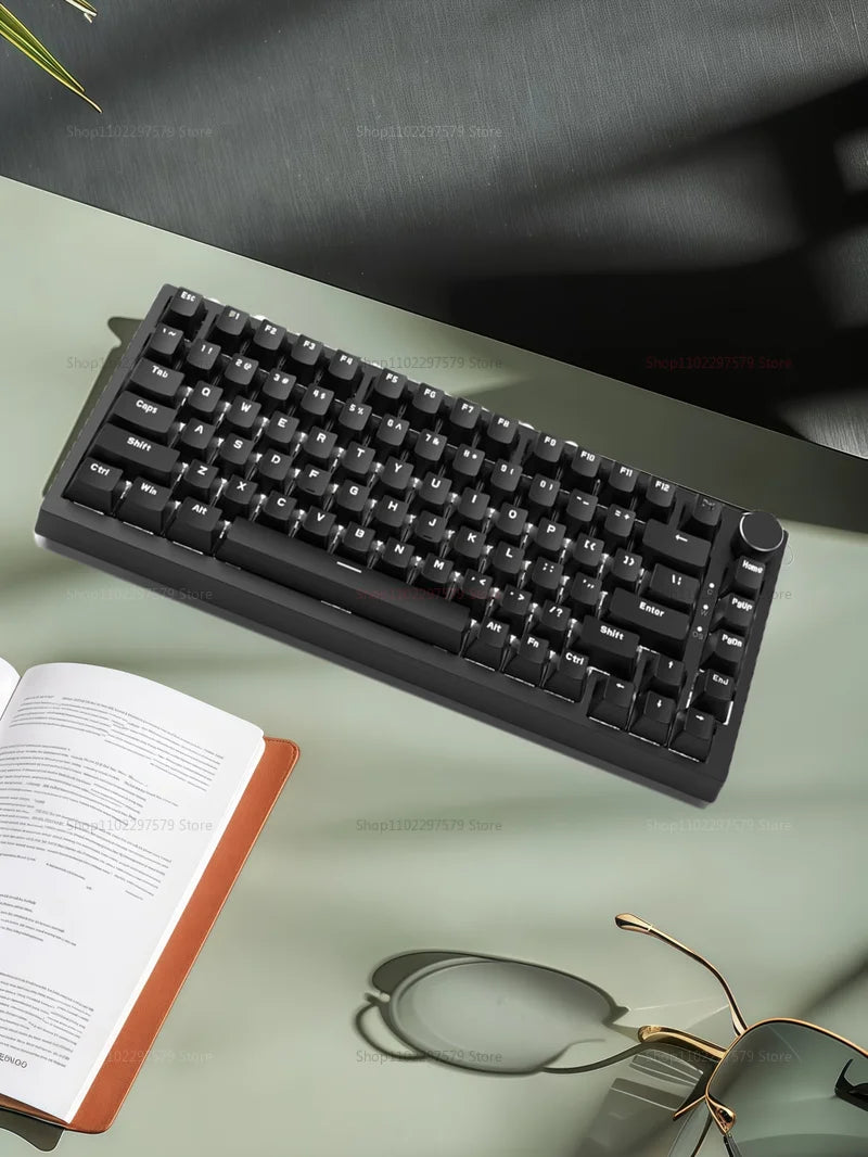 AK820 Wired Mechanical Gaming Keyboard 75 Compact Layout Hot Swappable RGB Backlit Esports Keyboard for PC Laptop Windows Mac