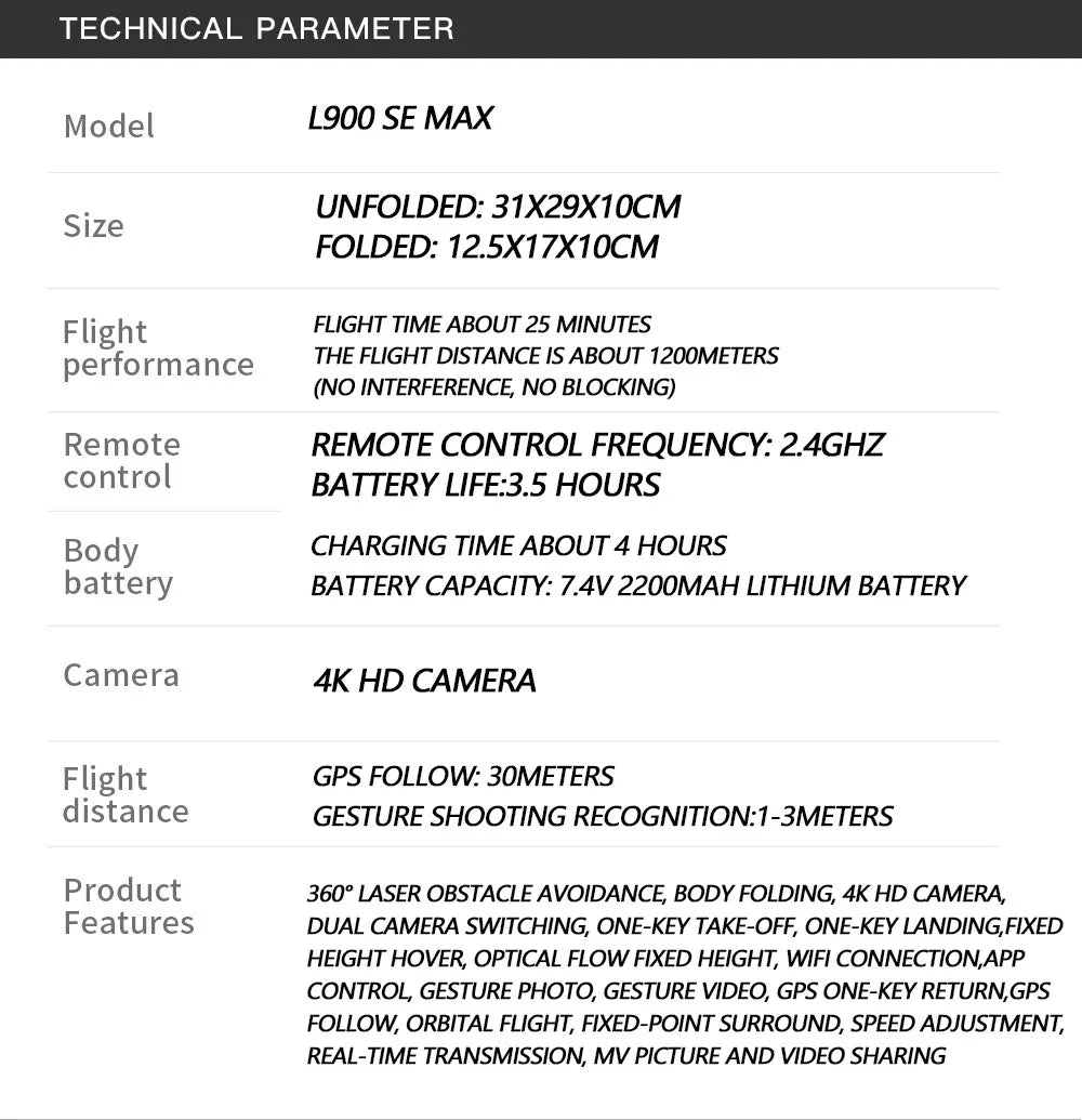 2024 L900 PRO MAX Drone 4K Professional HD Dual Camera Brushless Foldable Quadcopter GPS 5G WIFI RC Aerial Mini Drones Toys