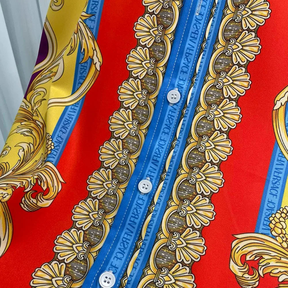 2024 Spring and Autumn New Fashion Shopping Leisure Digital Printing Youth Travel Fashion Men's Long Sleeve Shirt Trendy