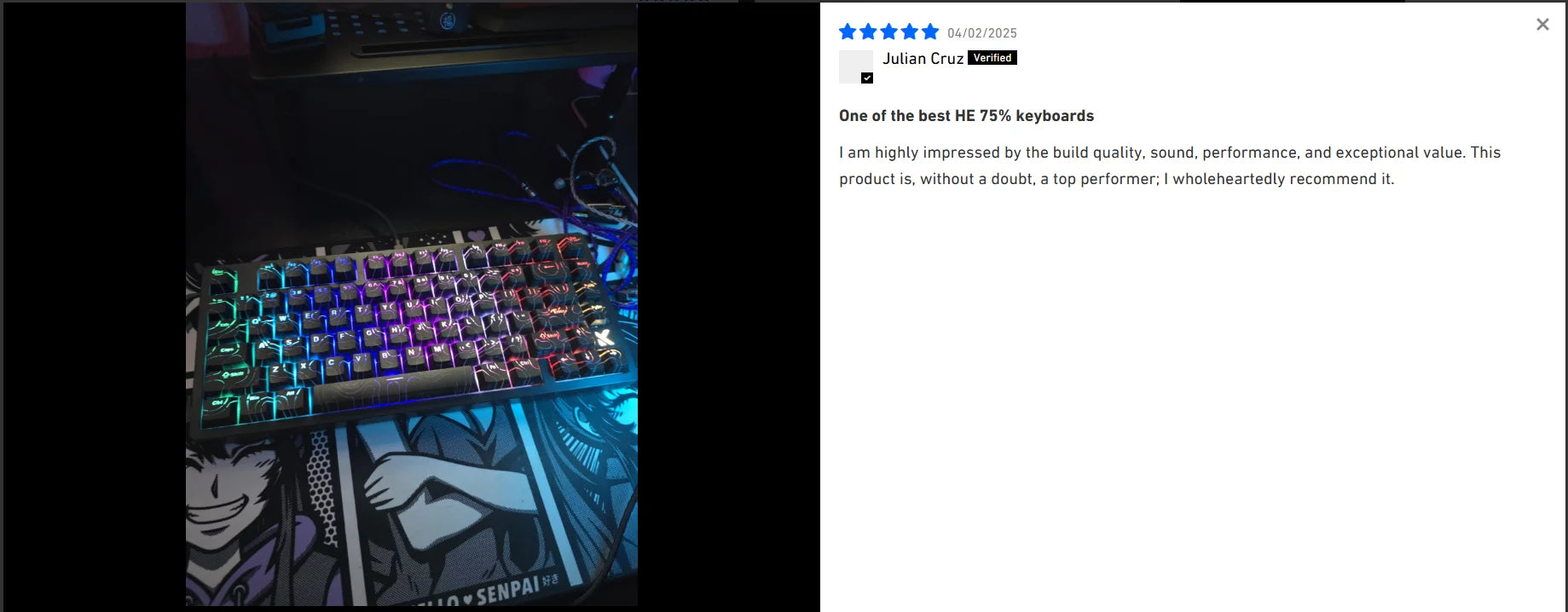 MCHOSE Jet 75 Magnetic Switch Gaming Keyboard Hall Effect Hot-Swappable Customized RGB Snap Tap 0.1ms Latency 8kHz Polling Rate