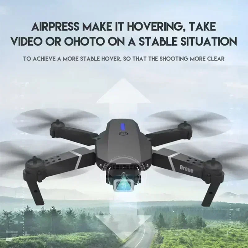 E88 Pro WiFi FPV Drone Wide Angle HD 4K 1080P Camera Height Hold RC Foldable Quadcopter Helicopter Toys Gift New