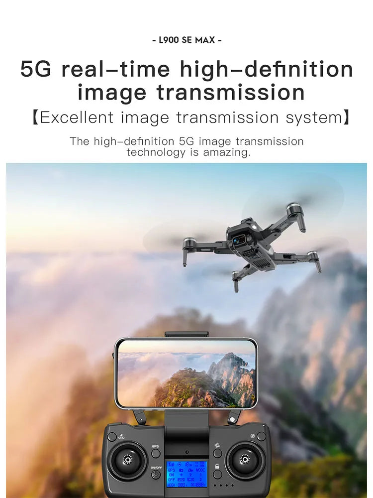 L900 Pro SE GPS Drone Profesional 4K HD 5G WIFI FPV Camera Quadcopter With Brushless Motor RC Mini Drones Children Toys Gift