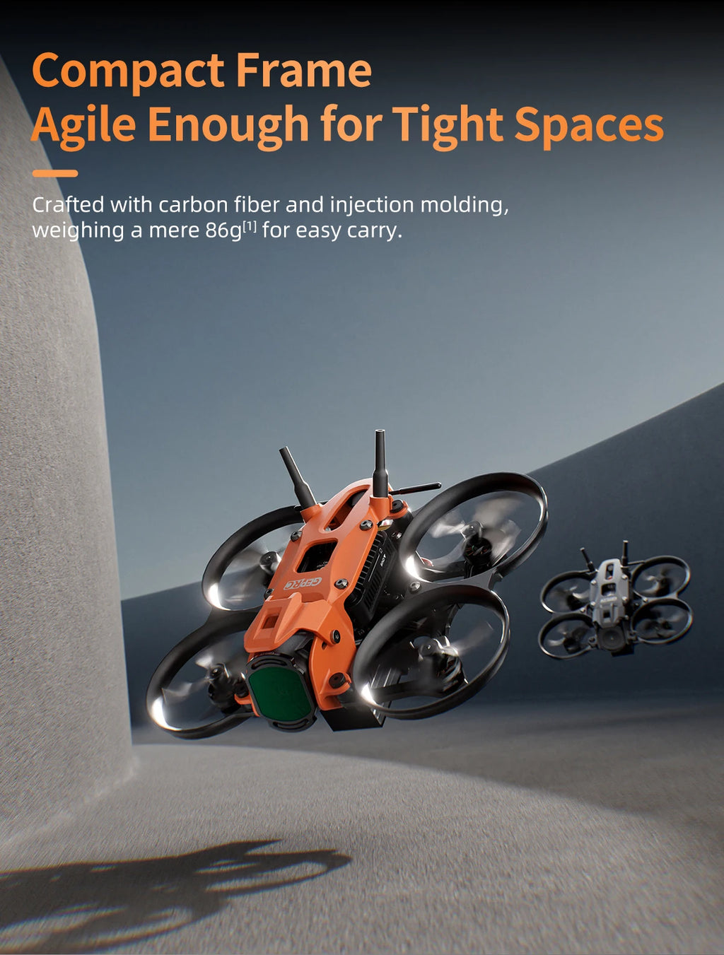 GEPRC DarkStar16 FPV Quadcopter O4 Air Unit PRO /WTFPV 1.6 Inch SPEEDX2 1003 14800KV LiHV 2S 530mAh 1636-4 RC Freestyle Drone