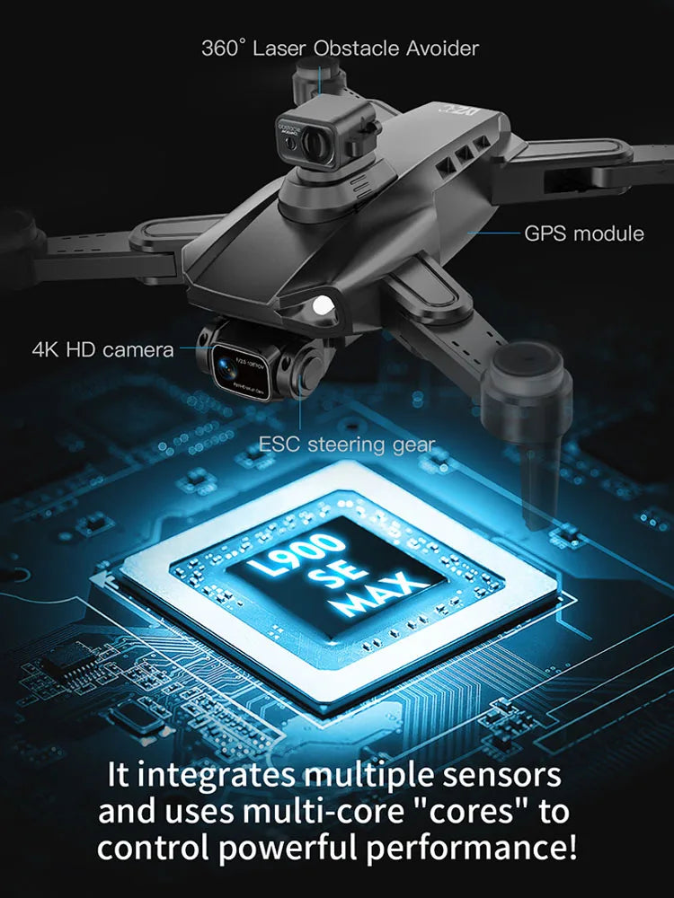L900 Pro SE GPS Drone Profesional 4K HD 5G WIFI FPV Camera Quadcopter With Brushless Motor RC Mini Drones Children Toys Gift